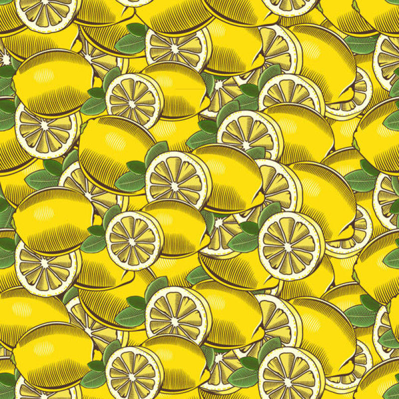 柠檬无缝背景