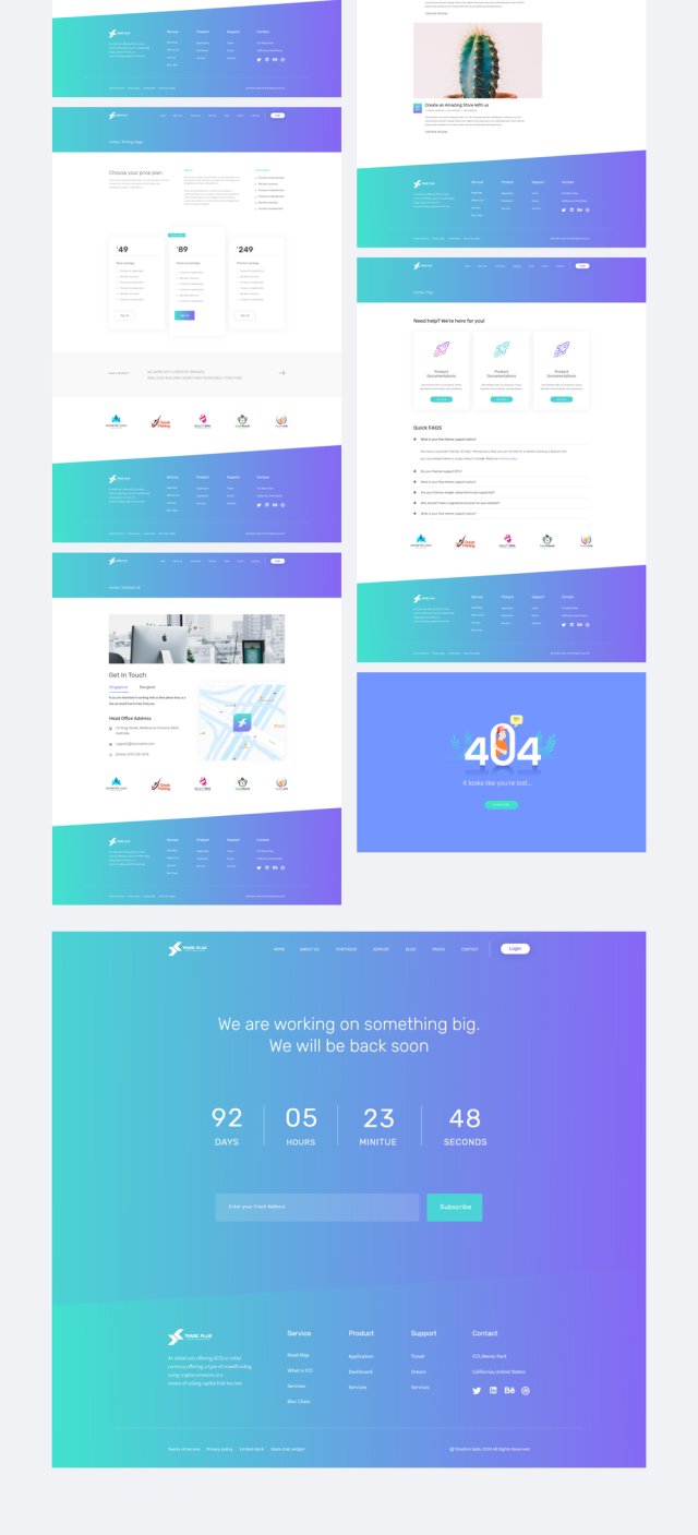 XD模板非常适合您的下一个Web项目。，Digital Agency Landing Template