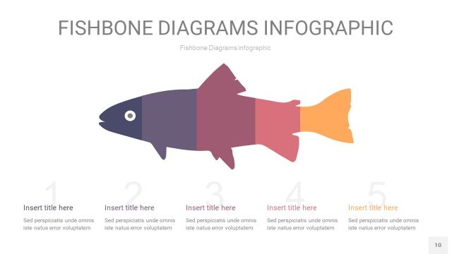 中紫色鱼骨PPT信息图表10