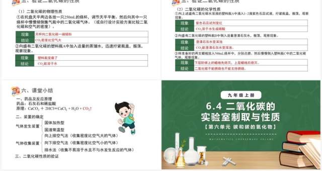 部编版九年级化学上册二氧化碳的实验室制取与性质课件PPT模板 部编版九年级化学上册二氧化碳的实验室制取与性质课件PPT模板