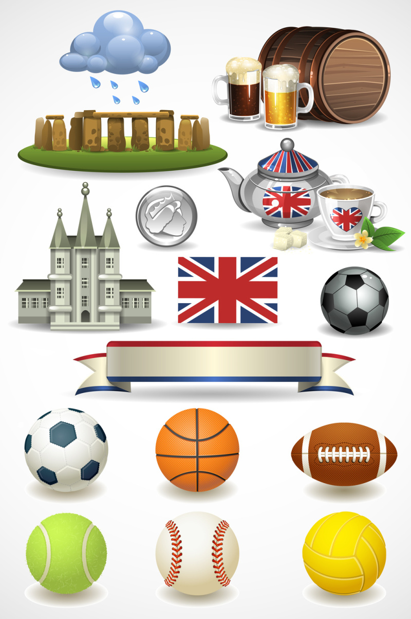 英国元素矢量图形元素
