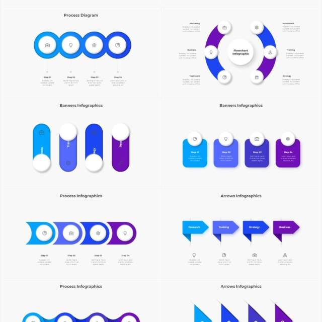 浅色系蓝色圆形流程步骤关系图PPT素材 Infographic Blue 浅色系蓝色圆形流程步骤关系图PPT素材 Infographic Blue