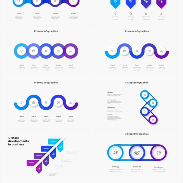浅色系蓝色圆形流程步骤关系图PPT素材 Infographic Blue 浅色系蓝色圆形流程步骤关系图PPT素材 Infographic Blue
