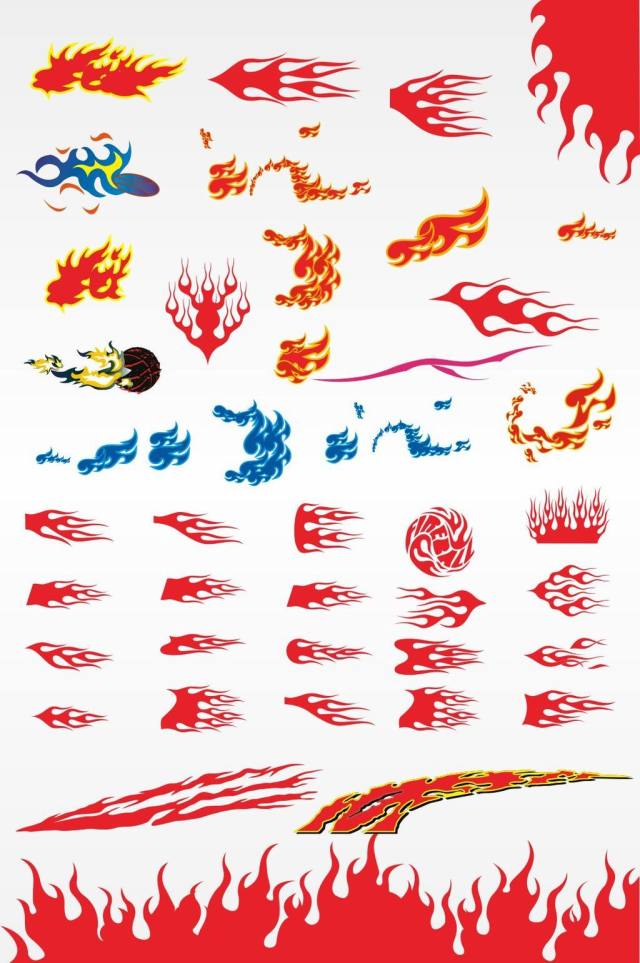 火焰图标火焰元素矢量素材 火焰图标火焰元素矢量素材