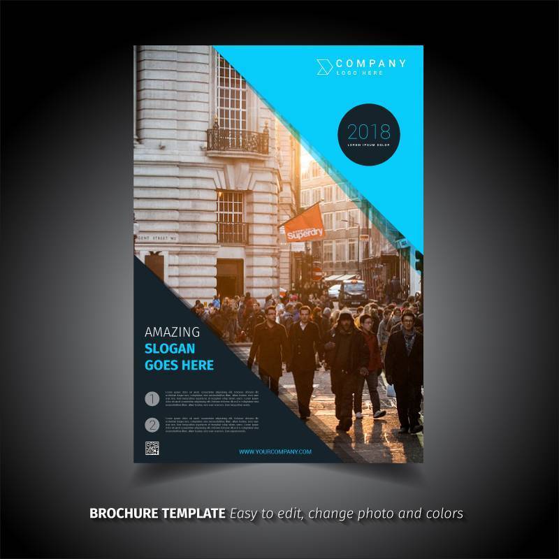 色的小册子模板