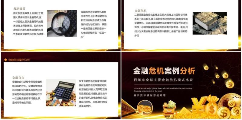 金融危机案例分析百年来全球主要金融危机模式比较动态PPT模板