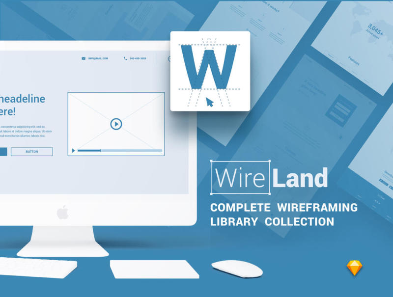 用于Web设计的线框库集合，适用于Web的Wireland