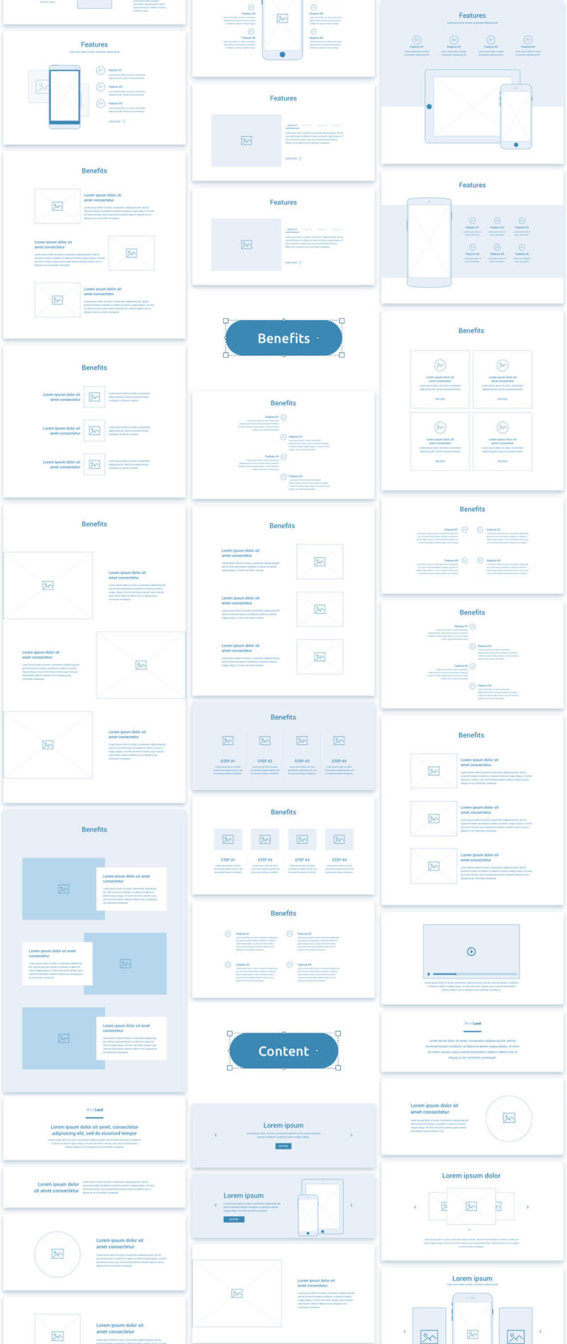 用于Web设计的线框库集合，适用于Web的Wireland
