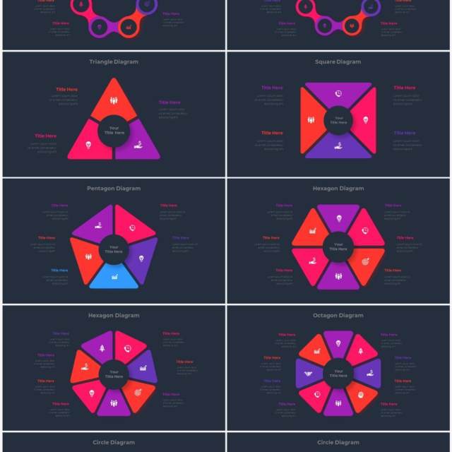 深色背景红色蓝色圆形结构图并列关系信息图表PPT元素素材Infographic Red Blue 深色背景红色蓝色圆形结构图并列关系信息图表PPT元素素材Infographic Red Blue