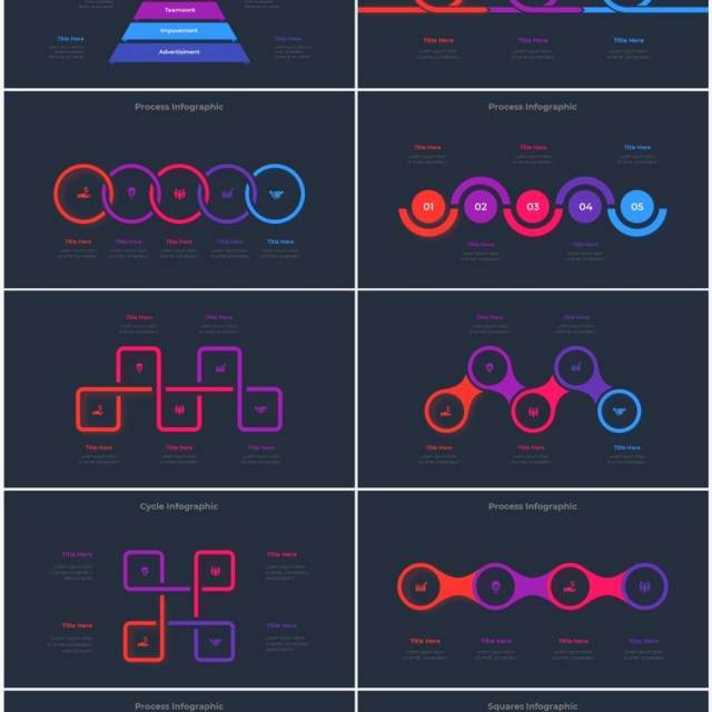 深色背景红色蓝色圆形结构图并列关系信息图表PPT元素素材Infographic Red Blue 深色背景红色蓝色圆形结构图并列关系信息图表PPT元素素材Infographic Red Blue