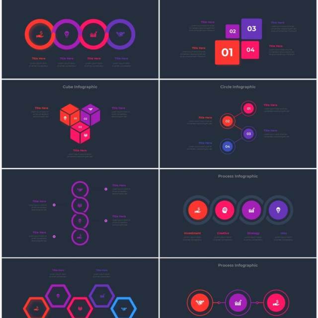 深色背景红色蓝色圆形结构图并列关系信息图表PPT元素素材Infographic Red Blue 深色背景红色蓝色圆形结构图并列关系信息图表PPT元素素材Infographic Red Blue
