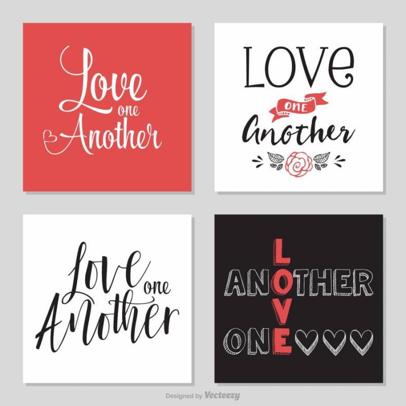 手写的爱另一个排版矢量