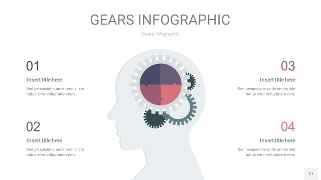 紫黄色齿轮PPT信息图21