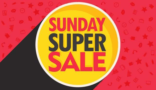 星期日超级销售折扣横幅设计为您的营销和