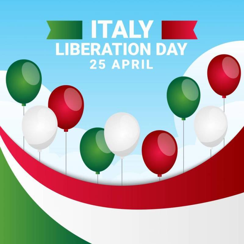意大利解放日爱国设计