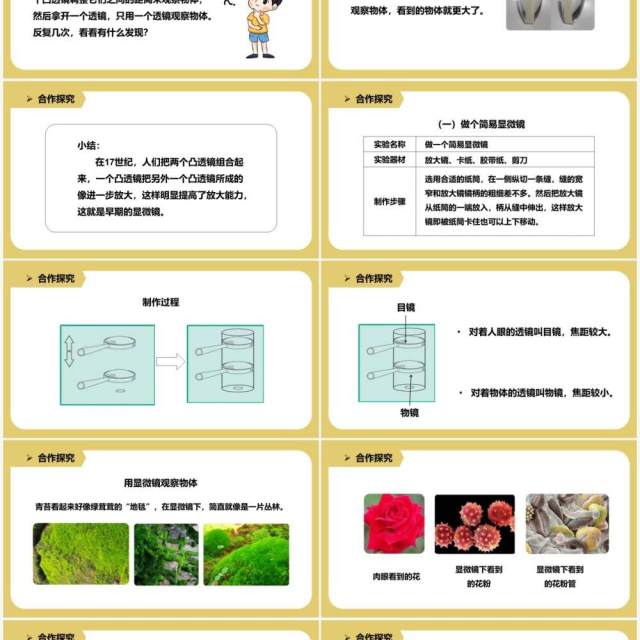 教科版六年级科学下册怎样放得更大课件PPT模板