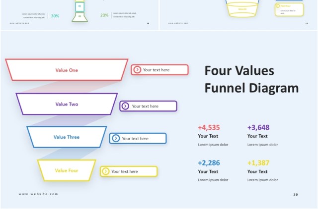 四个模块漏斗图PPT模板Funnel Diagram - Presentation Template 四个模块漏斗图PPT模板Funnel Diagram - Presentation Template