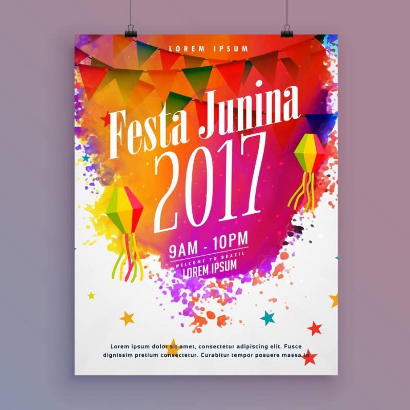2017年派对junina派传单设计背景