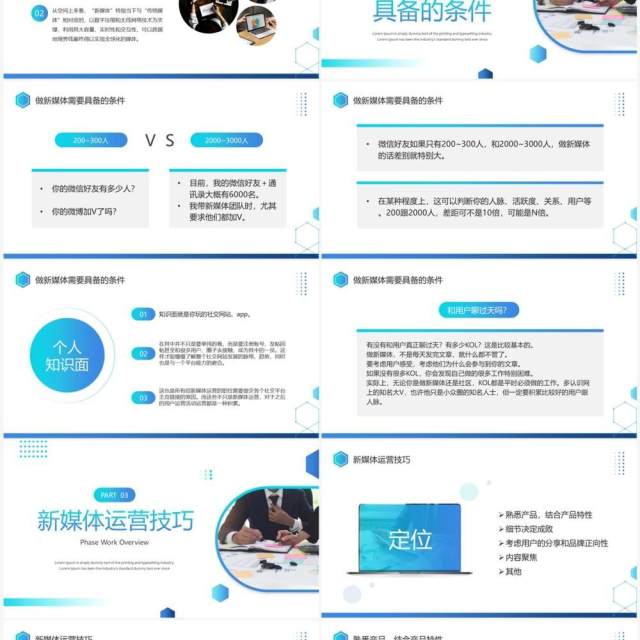 蓝色商务风新媒体运营培训PPT模板 蓝色商务风新媒体运营培训PPT模板