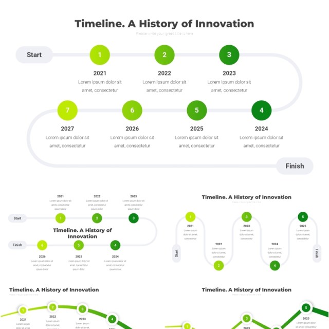 创新时间轴时间线PPT模板Timeline. A History of Innovation6