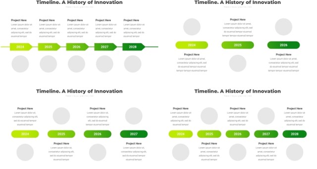 创新时间轴时间线PPT模板Timeline. A History of Innovation6