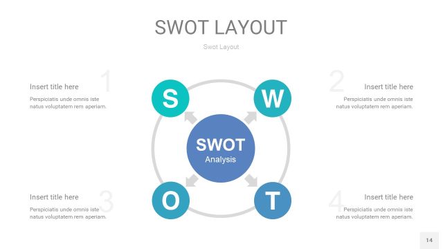 宝石绿SWOT图表PPT14