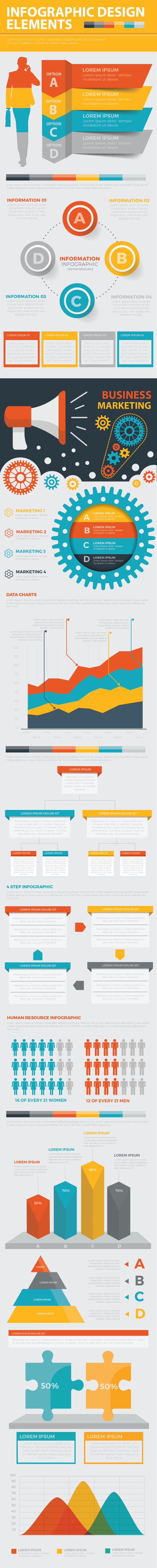 多用途信息图表模板设计矢量素材 Infographics Template Design