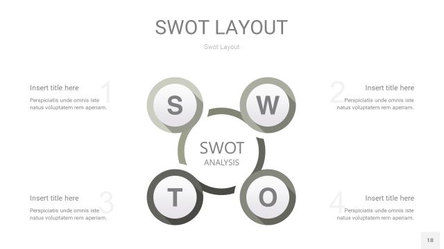 灰色SWOT图表PPT18 灰色SWOT图表PPT18
