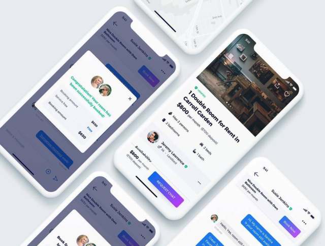 用于租赁房间和寻找的iOS App UI套件?室友。,Stacy Roommate UI套件 用于租赁房间和寻找的iOS App UI套件?室友。,Stacy Roommate UI套件