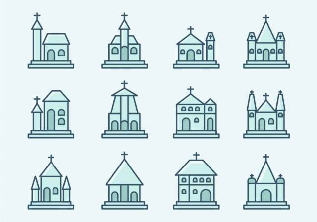 修道院和教会的图标