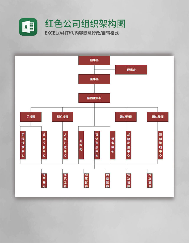 红色公司组织架构图