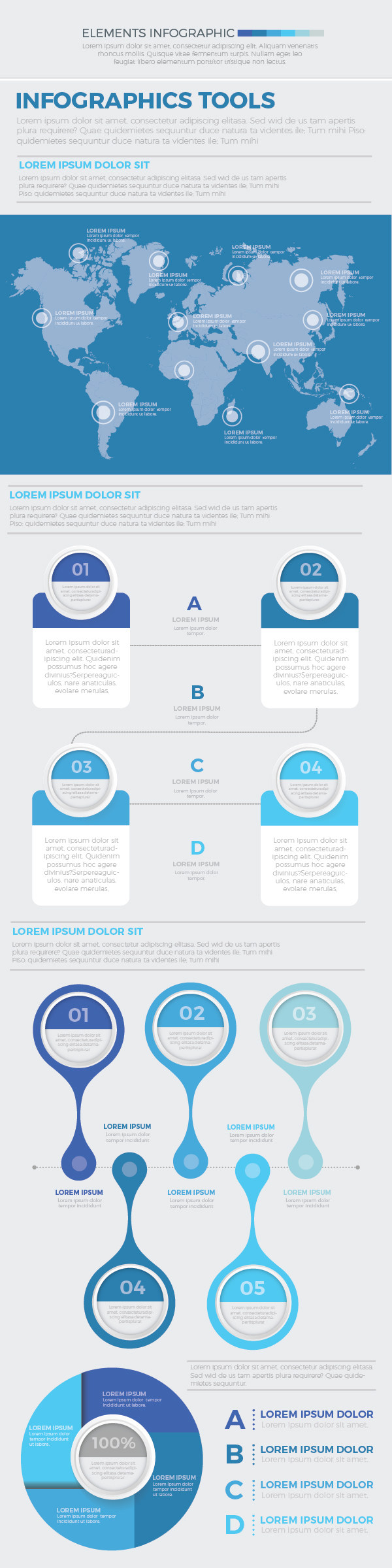 超级蓝色信息图表设计素材 Mega Blue Infographics 超级蓝色信息图表设计素材 Mega Blue Infographics