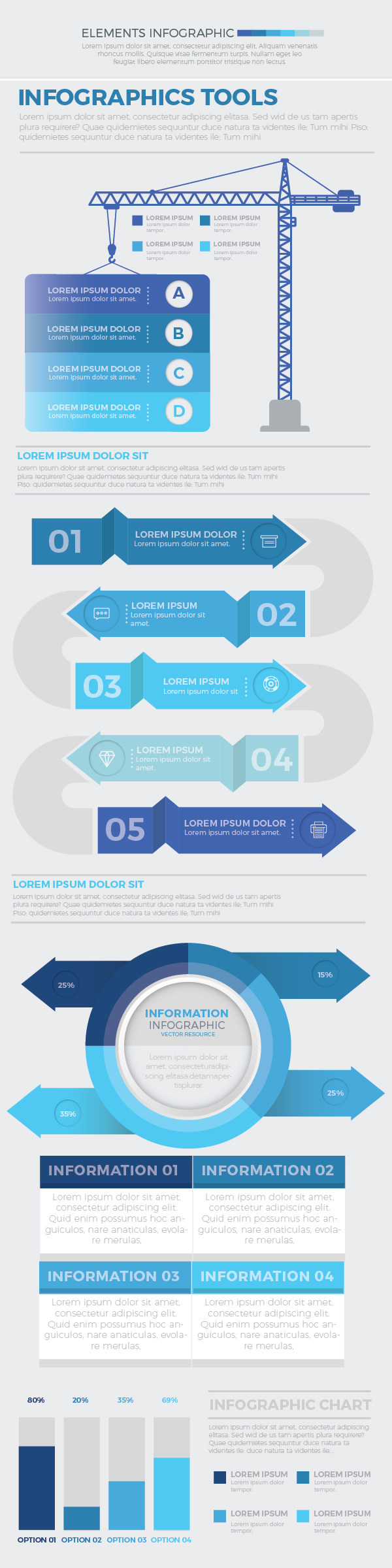 超级蓝色信息图表设计素材 Mega Blue Infographics 超级蓝色信息图表设计素材 Mega Blue Infographics