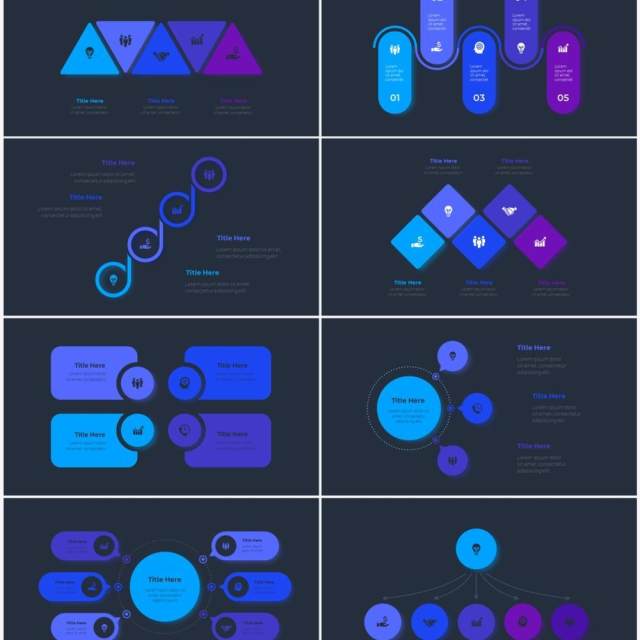 深色背景蓝色圆形循环关系时间轴PPT信息图表素材Infographic Blue 深色背景蓝色圆形循环关系时间轴PPT信息图表素材Infographic Blue