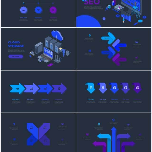 深色背景蓝色圆形循环关系时间轴PPT信息图表素材Infographic Blue 深色背景蓝色圆形循环关系时间轴PPT信息图表素材Infographic Blue