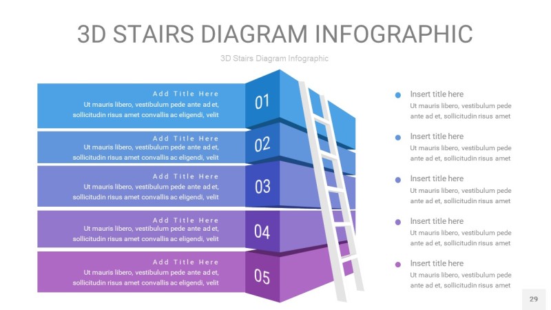 渐变紫蓝色3D阶梯PPT图表29