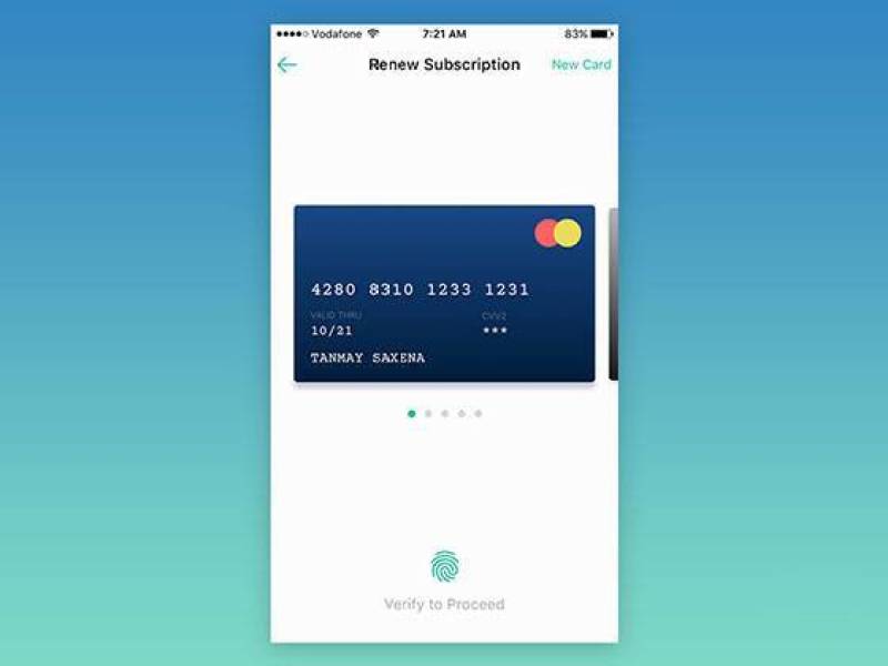 Credit Card Checkout UI