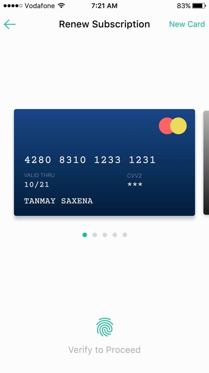 Credit Card Checkout UI