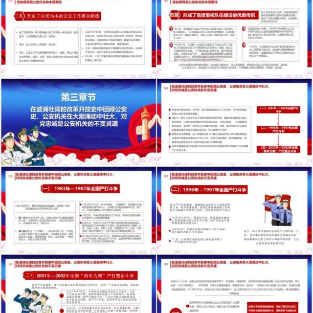 蓝色党政风着力锻造一支高素质过硬公安铁军公安政治轮训专题党课通用PPT模板 蓝色党政风着力锻造一支高素质过硬公安铁军公安政治轮训专题党课通用PPT模板