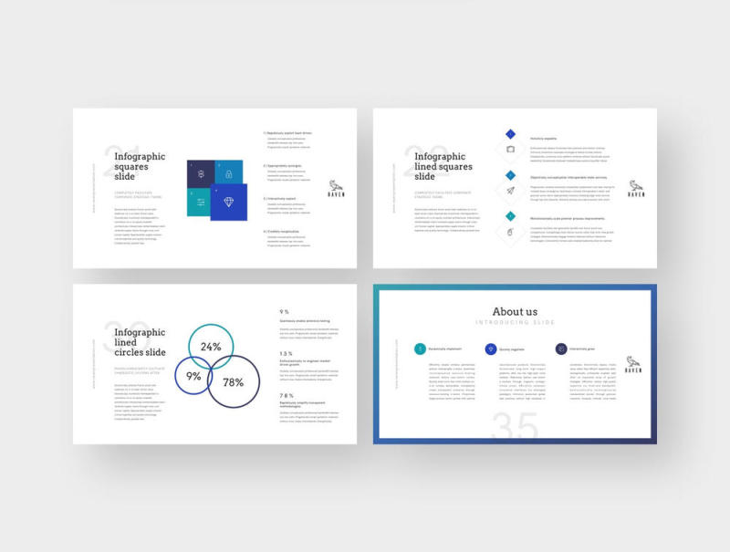用于Keynote的125 +独特简约设计模板。，Raven Keynote Presentation