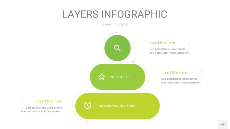 嫩绿色3D分层PPT信息图46