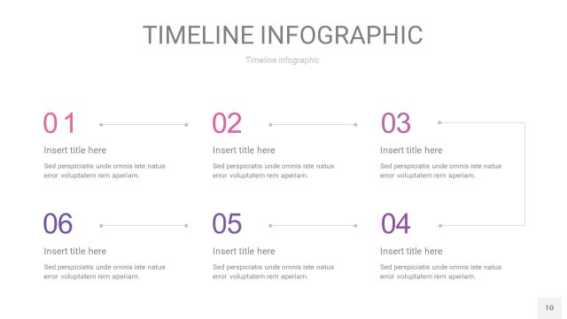 渐变粉色时间轴PPT信息图10