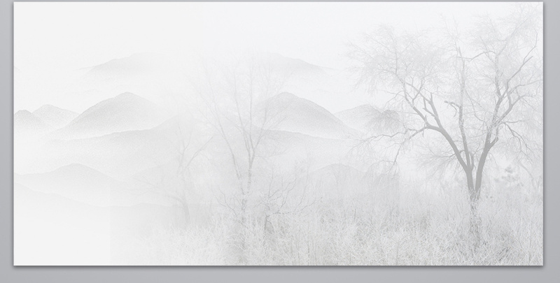简约雾凇岛雪色美景海报