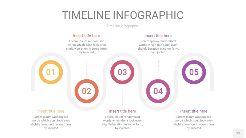 紫黄色时间轴PPT信息图23