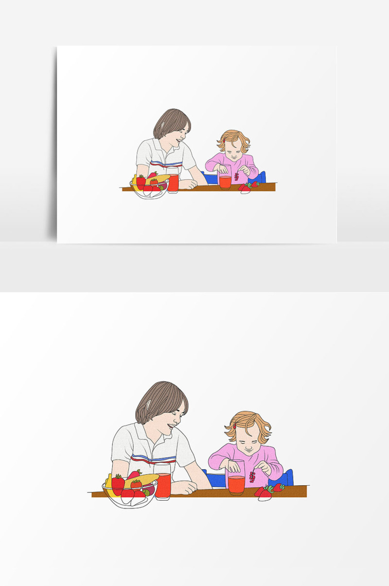 插画矢量插画清凉