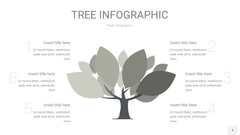 灰色树状图PPT图表4