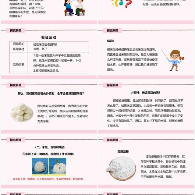 教科版六年级科学下册米饭、淀粉和碘酒的变化课件PPT模板 教科版六年级科学下册米饭、淀粉和碘酒的变化课件PPT模板