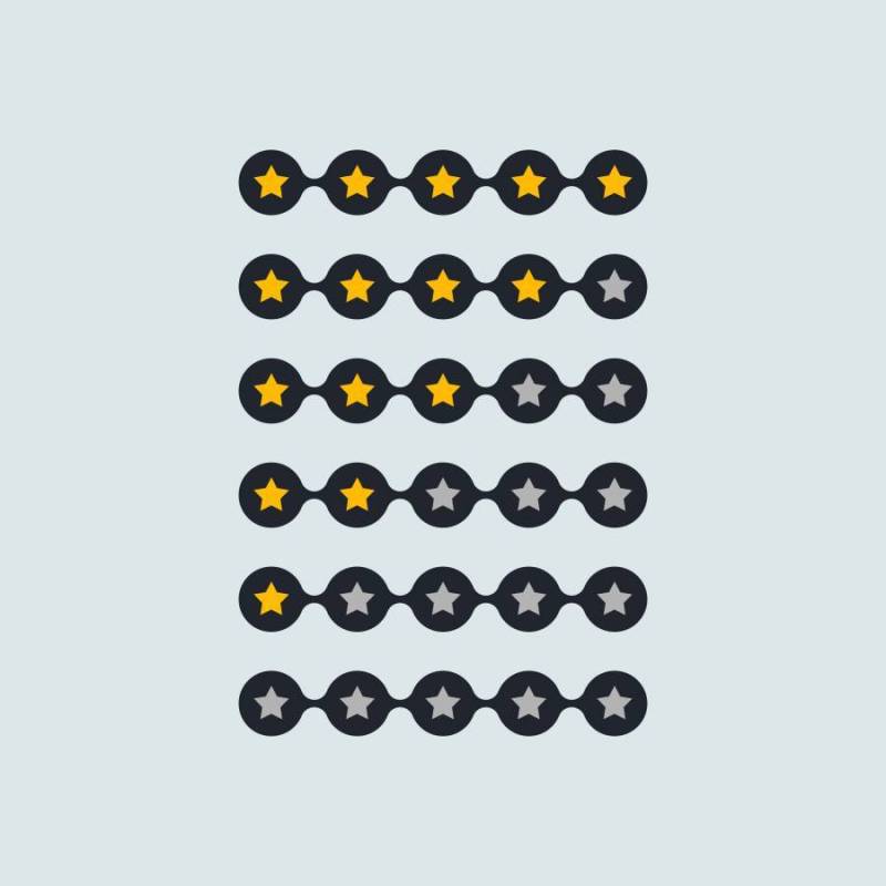 时尚星级评级矢量黑暗图标