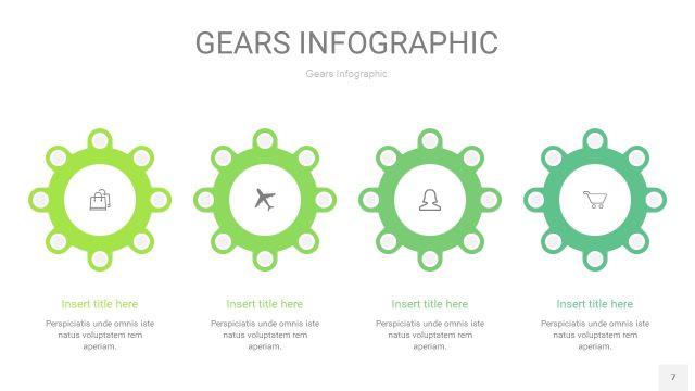 浅绿色齿轮PPT信息图7