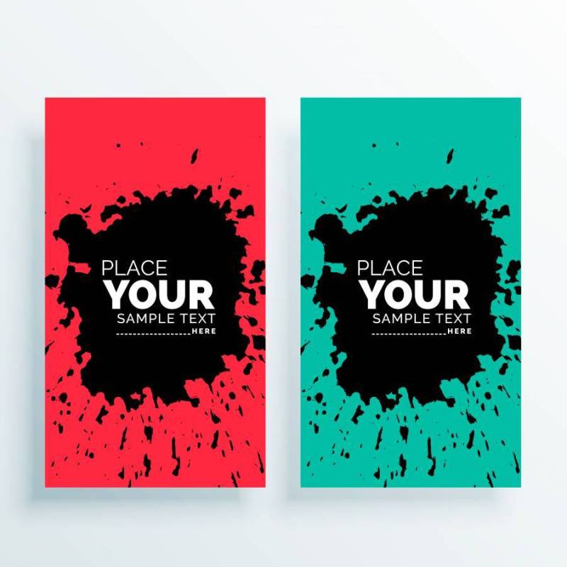 抽象grunge垂直横幅设置